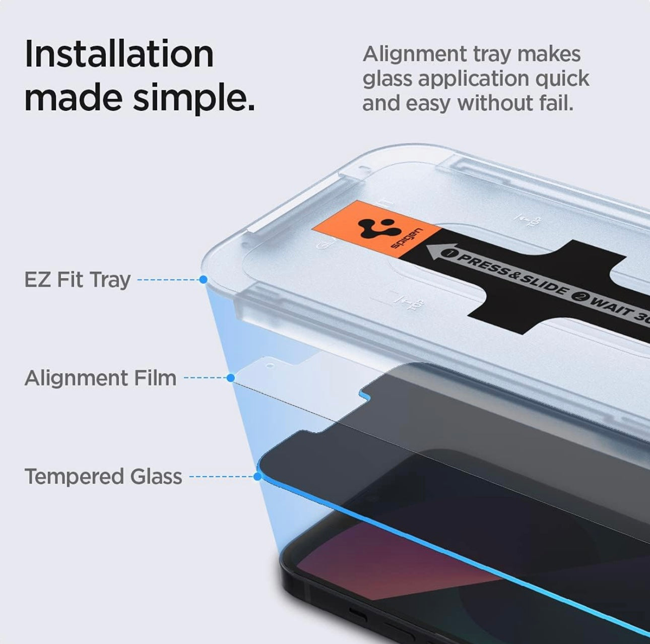 iPhone screen protector With Alignment Mounting