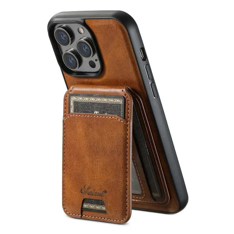 2 in 1 Magnetic Detachable Leather Wallet Case for iPhone