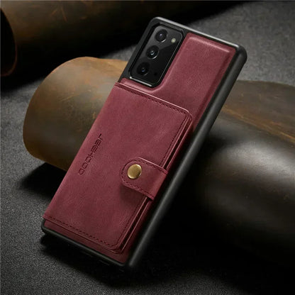 2 in 1 Magnetic Detachable Leather Wallet Case for Samsung A series