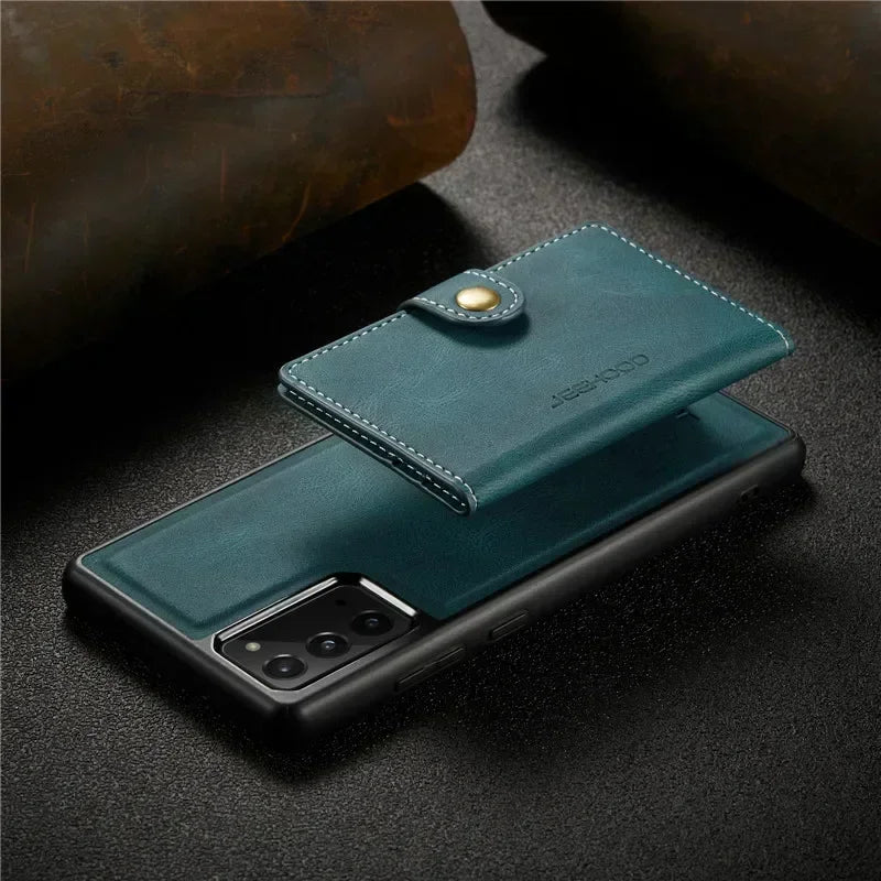 2 in 1 Magnetic Detachable Leather Wallet Case for Samsung A series