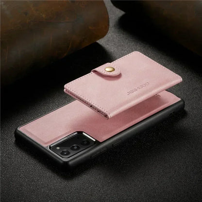 2 in 1 Magnetic Detachable Leather Wallet Case for Samsung A series