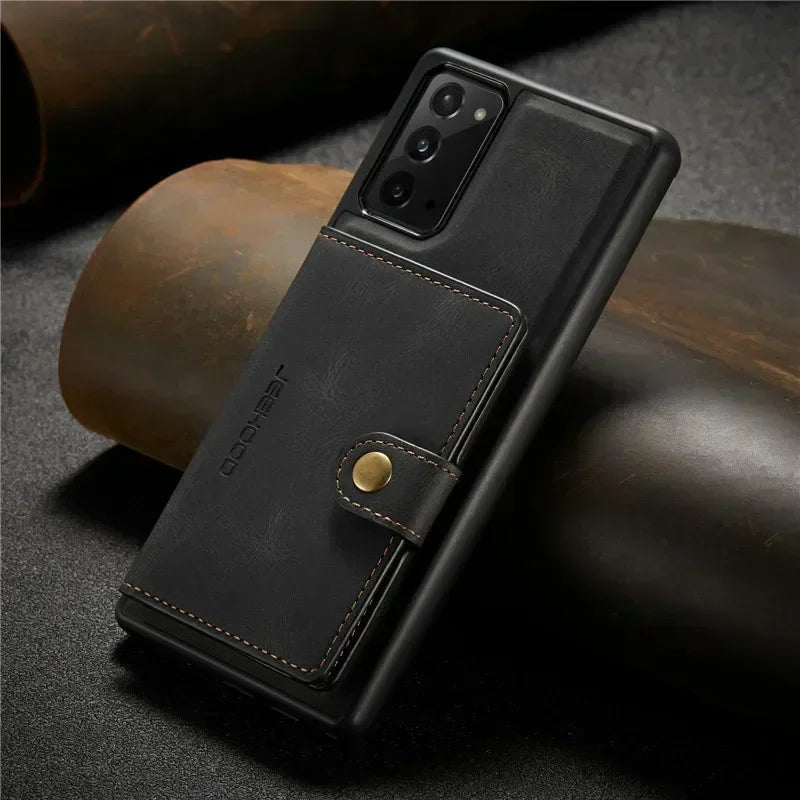 2 in 1 Magnetic Detachable Leather Wallet Case for Samsung A series