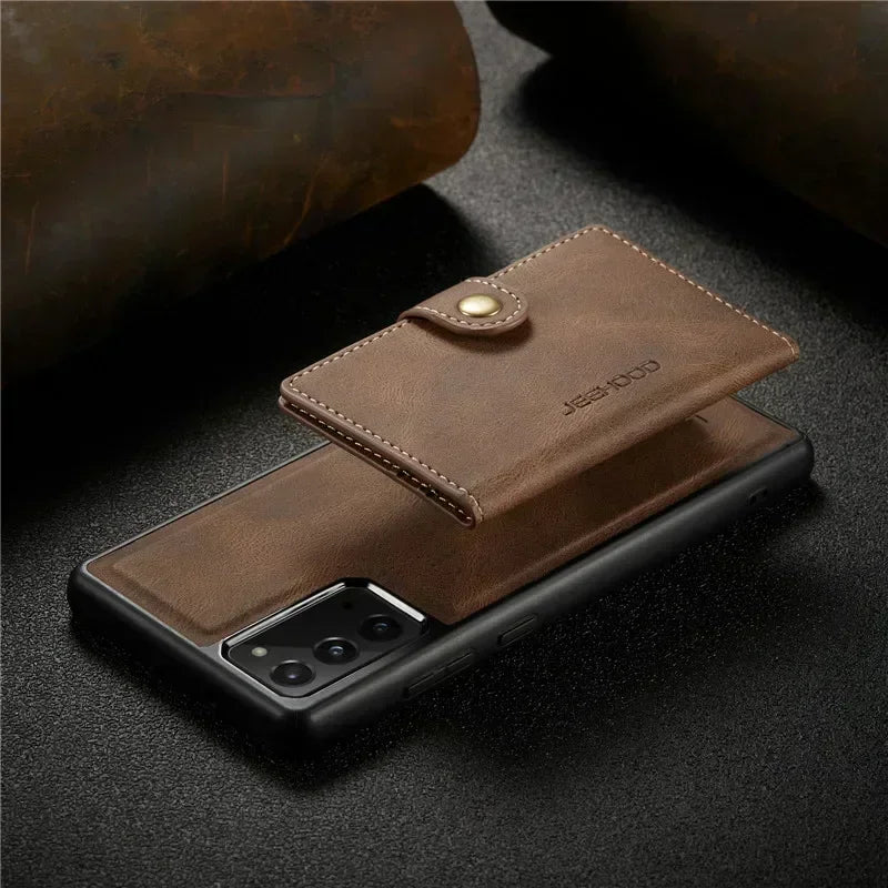 2 in 1 Magnetic Detachable Leather Wallet Case for Samsung A series